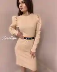 Триктажное женское платье