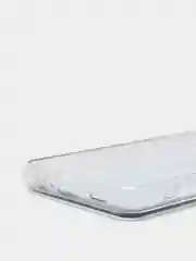 Черный чехол Samsung Galaxy A02 силиконовый переливающийся жидкий с блестками и защитой камеры