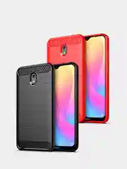 Чехол Xiaomi Redmi 8A со вставками под карбон