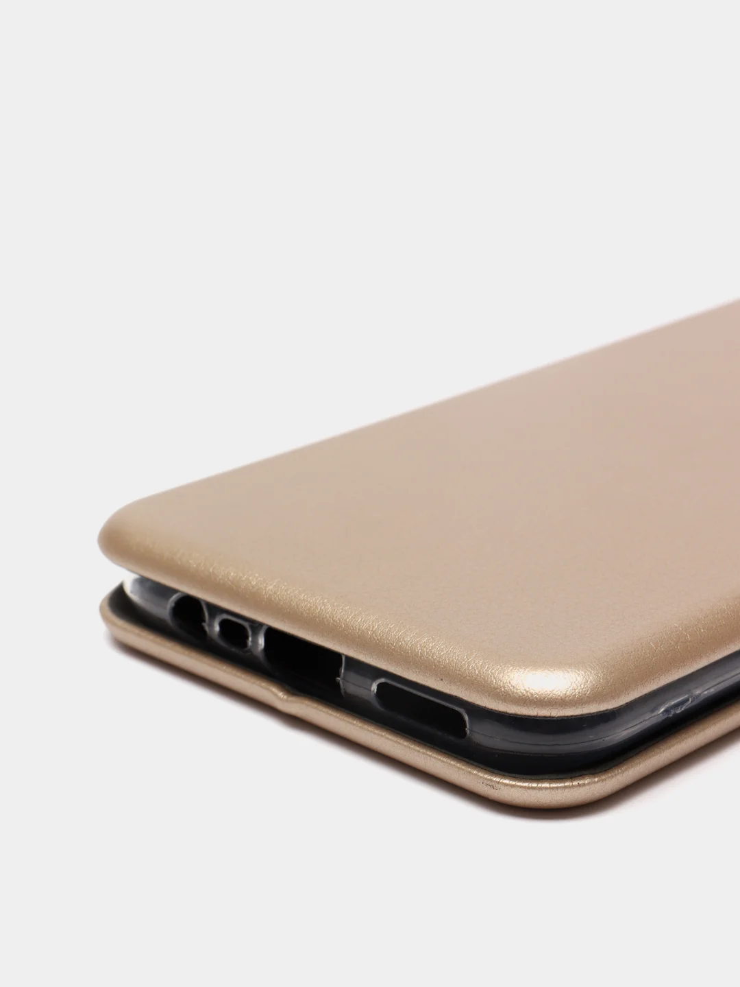 Золотой чехол-книжка с визитницей для Realme C3, 5, 6i