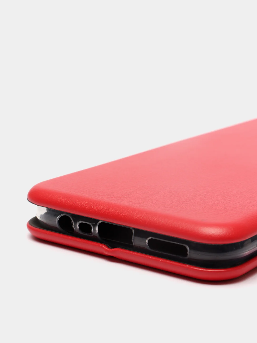 Красный чехол-книжка с визитницей для Realme C3, 5, 6i