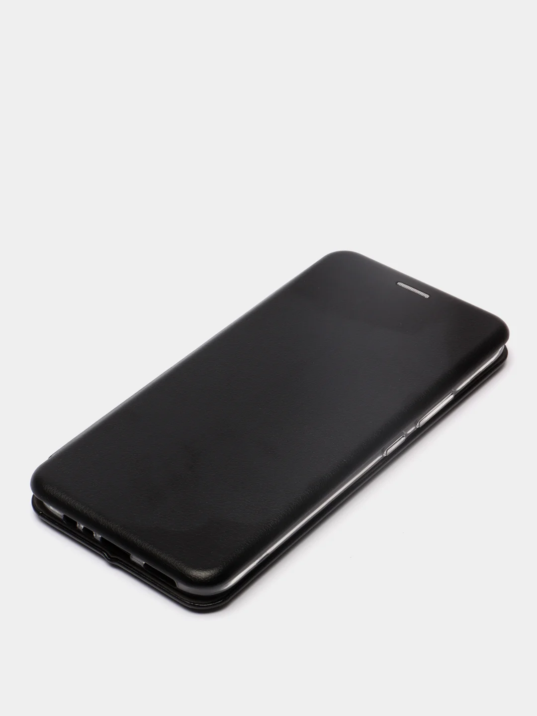 Черный чехол-книжка с визитницей для Realme C11 C15, с отделом для карточки