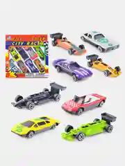 Набор металлических детских гоночных машинок City Racer Lelu, масштаб 1:64