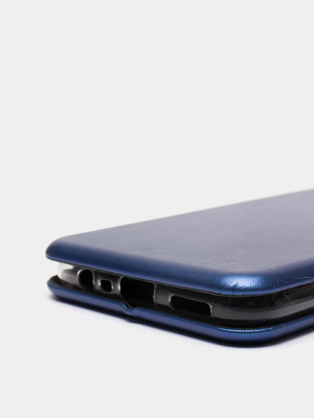 Темно-синий чехол-книжка с визитницей для Realme C11 C15, с отделом для карточки