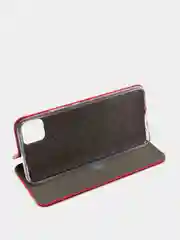 Красный чехол-книжка с визитницей для Realme C11 C15, с отделом для карточки
