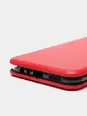 Красный чехол-книжка с визитницей для Realme C11 C15, с отделом для карточки