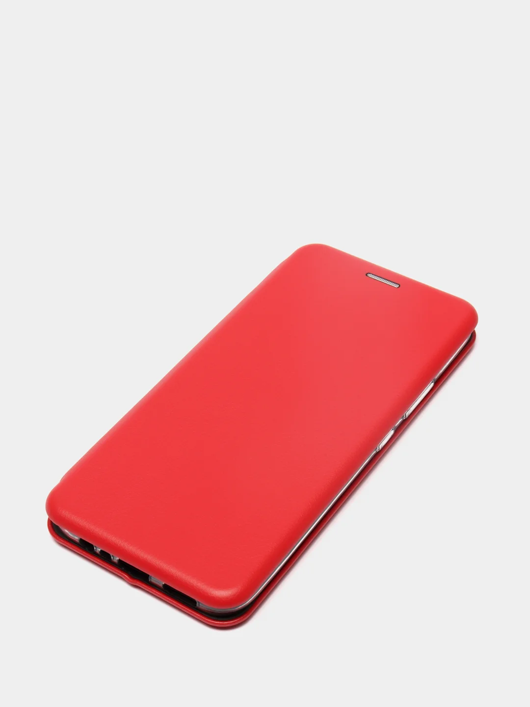 Красный чехол-книжка с визитницей для Realme C11 C15, с отделом для карточки