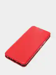 Красный чехол-книжка с визитницей для Realme C11 C15, с отделом для карточки