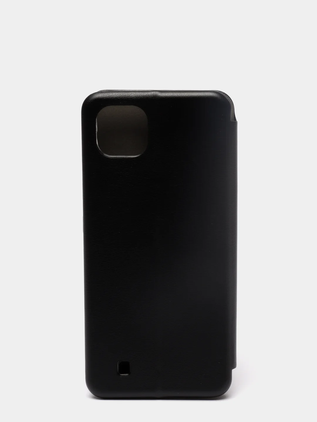 Черный чехол-книжка с визитницей для Realme C11 (2021), C20, полная защита с отделом для карточки