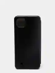 Черный чехол-книжка с визитницей для Realme C11 (2021), C20, полная защита с отделом для карточки