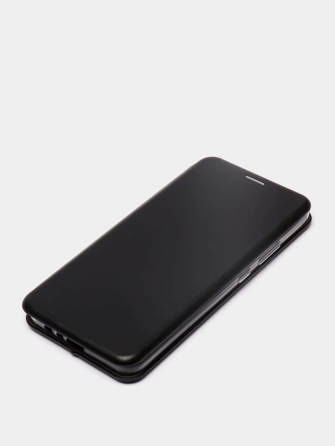 Черный чехол-книжка с визитницей для Realme C11 (2021), C20, полная защита с отделом для карточки