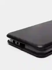 Черный чехол-книжка с визитницей для Realme C11 (2021), C20, полная защита с отделом для карточки