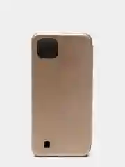 Золотой чехол-книжка с визитницей для Realme C11 (2021), C20, полная защита с отделом для карточки