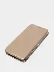 Золотой чехол-книжка с визитницей для Realme C11 (2021), C20, полная защита с отделом для карточки