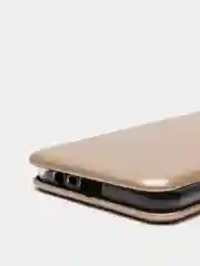 Золотой чехол-книжка с визитницей для Realme C11 (2021), C20, полная защита с отделом для карточки
