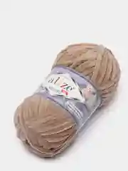 Светло-бежевый плюшевая пряжа Alize Velluto (Ализе Веллуто)