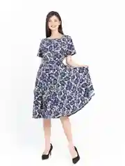 Индиго платье женское, большой размер