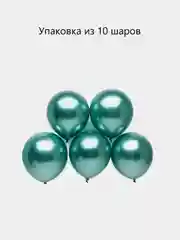 Бирюзовый шары воздушные, хром