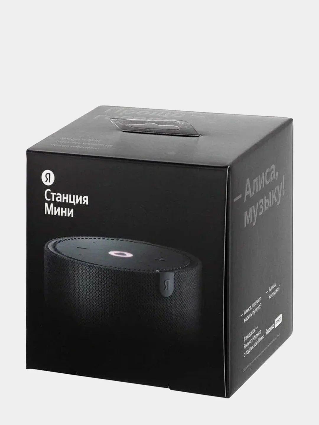 Умная колонка Яндекс Новая Станция Мини (без часов), черный оникс