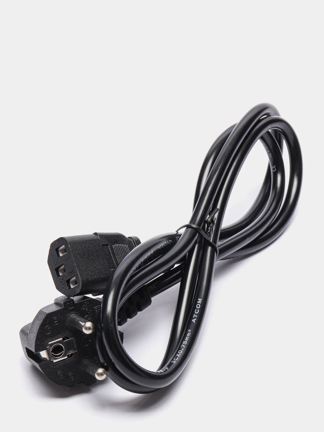Сетевой шнур питания, кабель ATcom AT6988 CEE 7/7- IEC 320 C13 (0.5 мм) 1.2 м