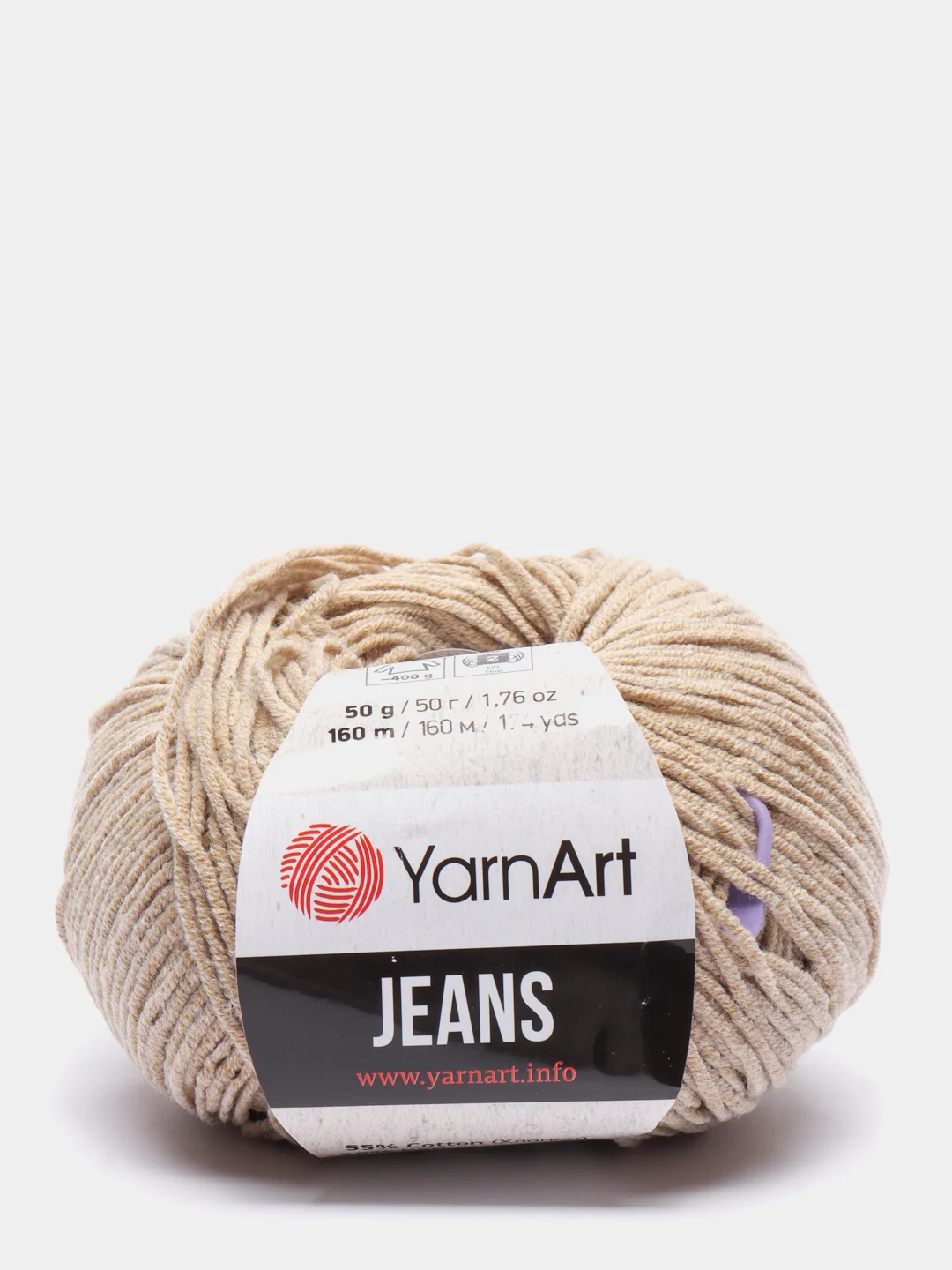 Бежевый пряжа YarnArt Jeans 55% Хлопок 45% Акрил 50г 160м ( Часть 2) Ярн Арт Джинс