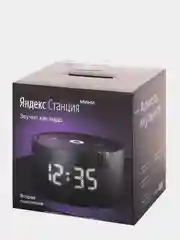 Умная колонка Яндекс Станция Мини (с часами), черная