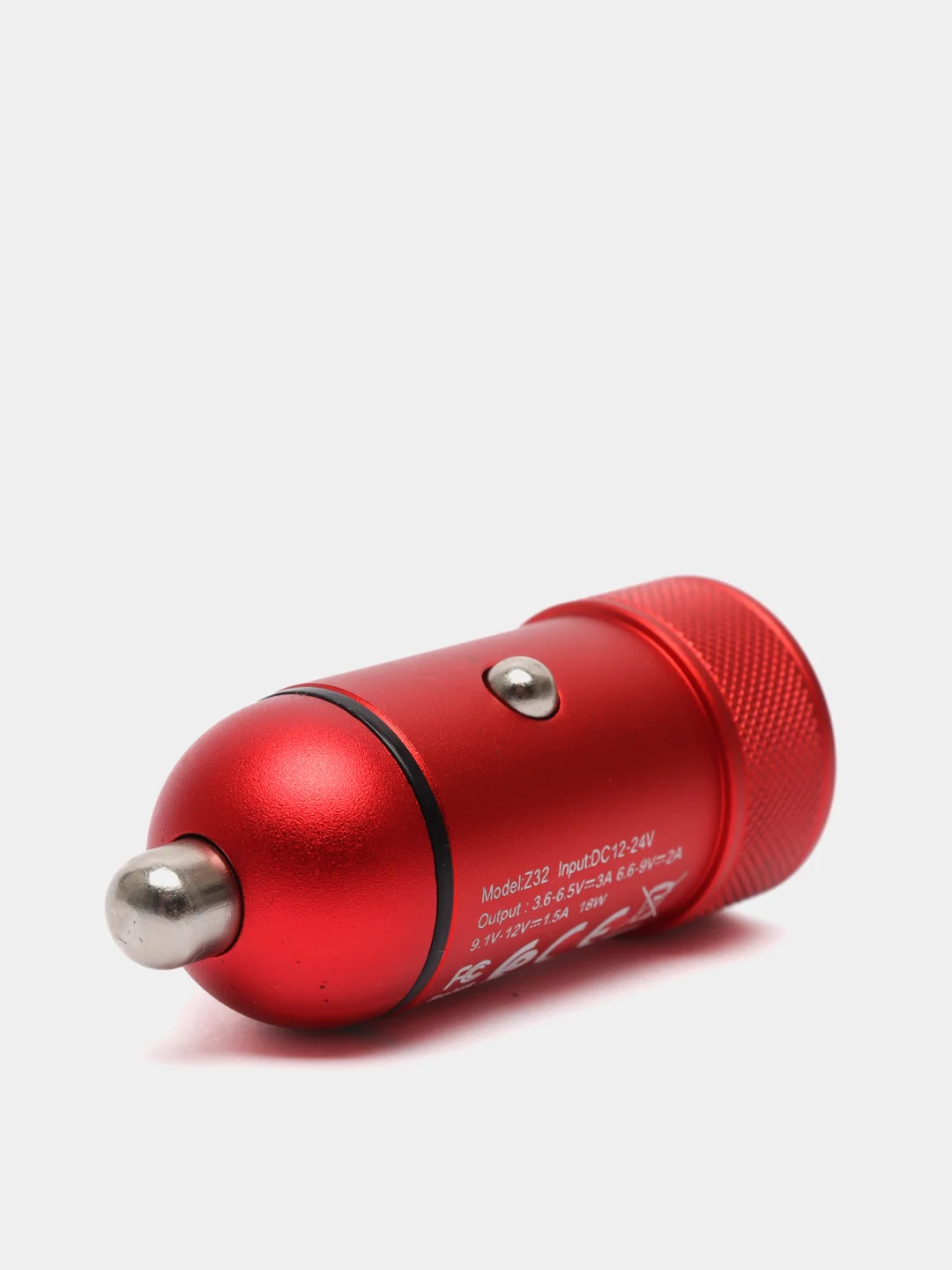 Красный автомобильное зарядное устройство HOCO Z32, быстрая зарядка QC3.0, 1 x USB, 3A, 18W