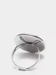 Серебряный основа для кольца, для заливки эпоксидной смолой