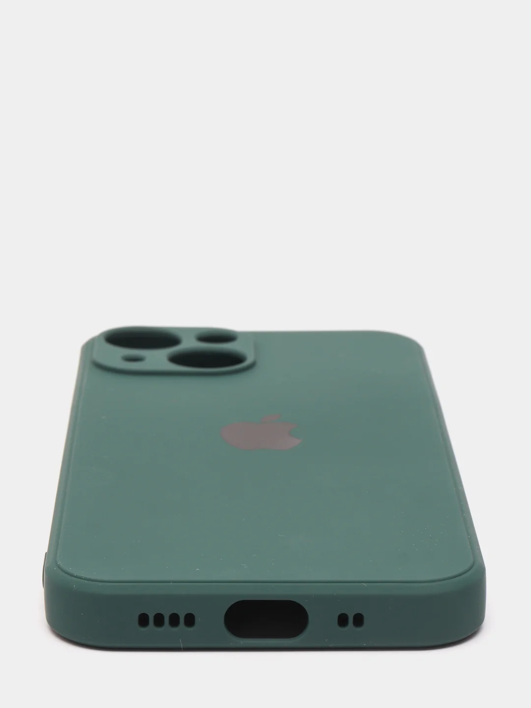 Зеленый чехол на iPhone 11, 13, 12, XR, Pro, Max, Mini, бархатный