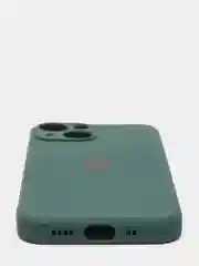 Зеленый чехол на iPhone 11, 13, 12, XR, Pro, Max, Mini, бархатный