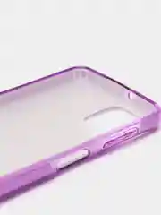 Фиолетовый чехол  для Samsung Galaxy A22 / M32/M22  силиконовый с блестками Противоударный чехол