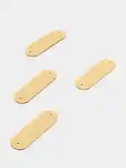 Коричневый нашивки из экокожи Hand made, набор 10 штук