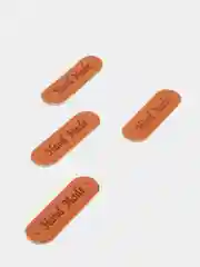 Коричневый нашивки из экокожи Hand made, набор 10 штук