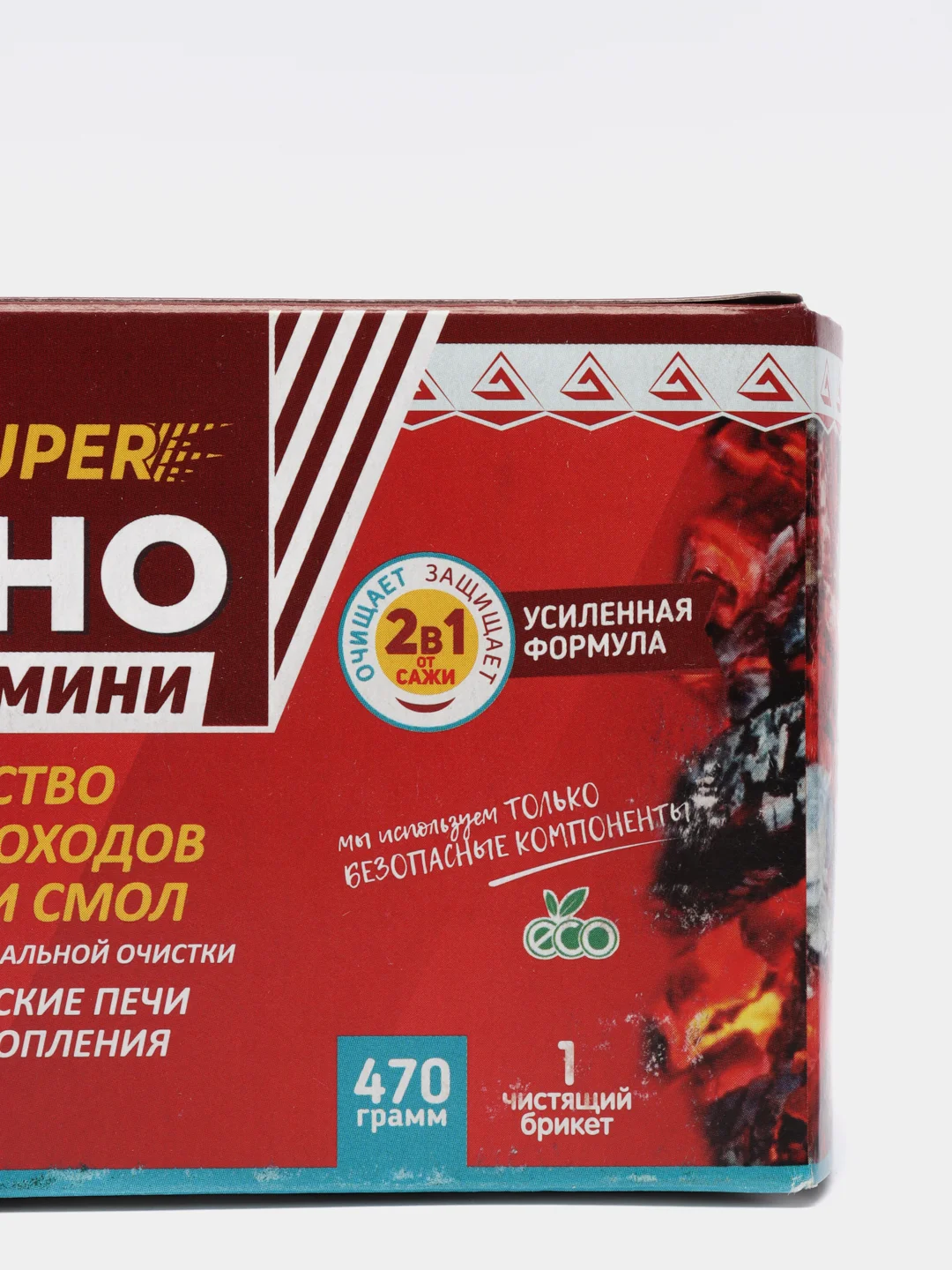 SUPER Полено для чистки дымохода от сажи копоти и смол "Веселый трубочист" SUPER 470гр