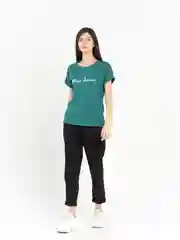 Мятный женская футболка, большой размер