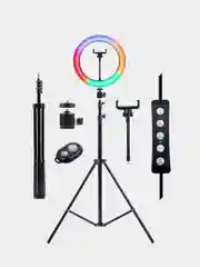 Кольцевая селфи лампа RGB, 33 см