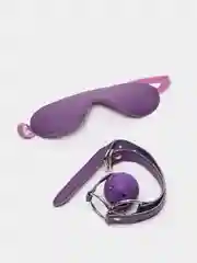 Пурпурный бдсм набор, набор для влюбленных, Premium BDSM mini, 7 предметов