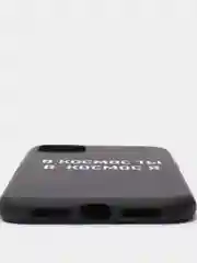 Синий силиконовый чехол с надписями для iPhone X/Xs, Xr, 11, 12/12Pro, 13/13Pro, 14/14Pro