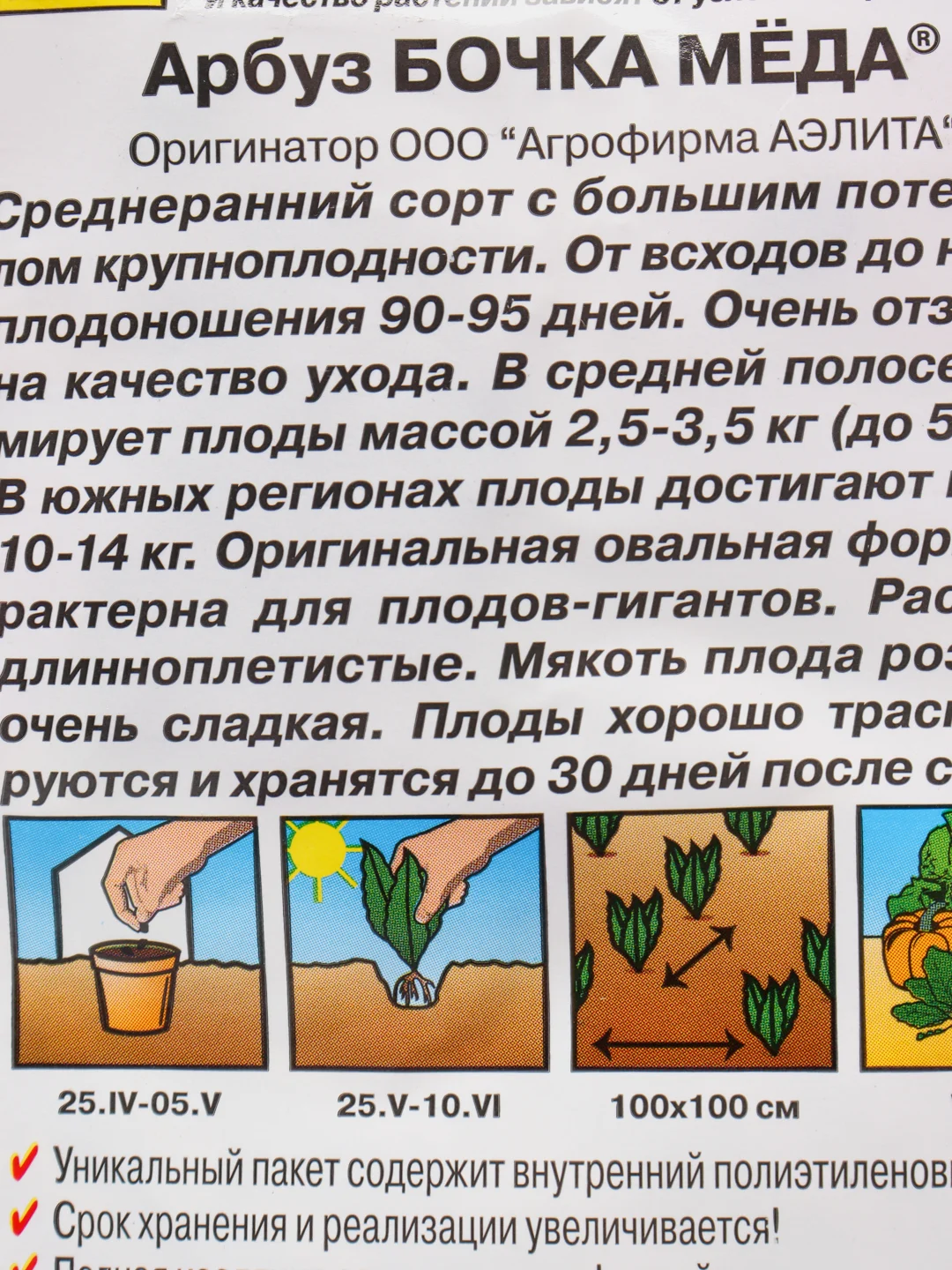 Семена "Арбуз Бочка меда"