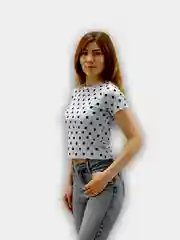 Футболка женская в горошек