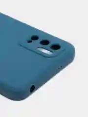 Синий чехол с защитой камеры и бархатом внутри Xiaomi Poco M3 pro, Redmi Note 10T