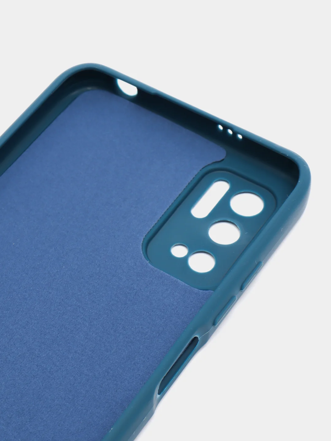 Синий чехол с защитой камеры и бархатом внутри Xiaomi Poco M3 pro, Redmi Note 10T