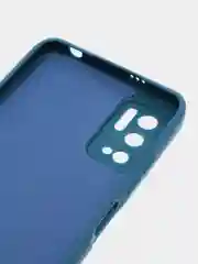 Синий чехол с защитой камеры и бархатом внутри Xiaomi Poco M3 pro, Redmi Note 10T