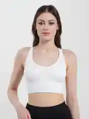 Белый женский спортивный топ