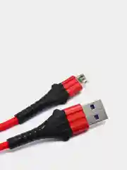 Красный usb кабель Twitch быстрый заряд Qualcomm 3.0 micro, type c, Apple lightning.