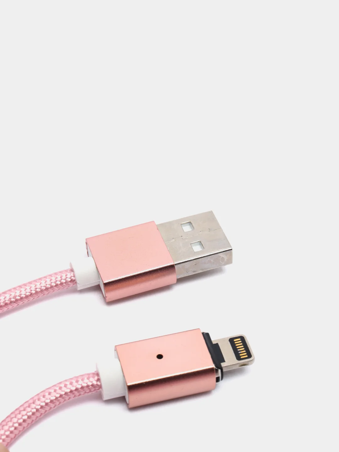 Розовый usb кабель для быстрой зарядки и передачи данных Quick charge 3.0+ магнитный коннектор