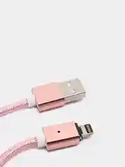 Розовый usb кабель для быстрой зарядки и передачи данных Quick charge 3.0+ магнитный коннектор