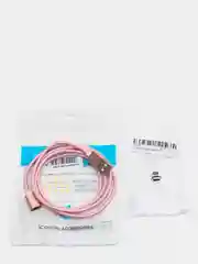 Розовый usb кабель для быстрой зарядки и передачи данных Quick charge 3.0+ магнитный коннектор