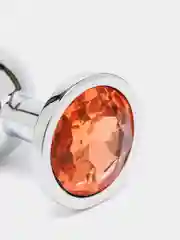 Оранжевый анальная пробка металлическая с кристаллом,плаг для ануса,сексигрушка,анальный расширитель