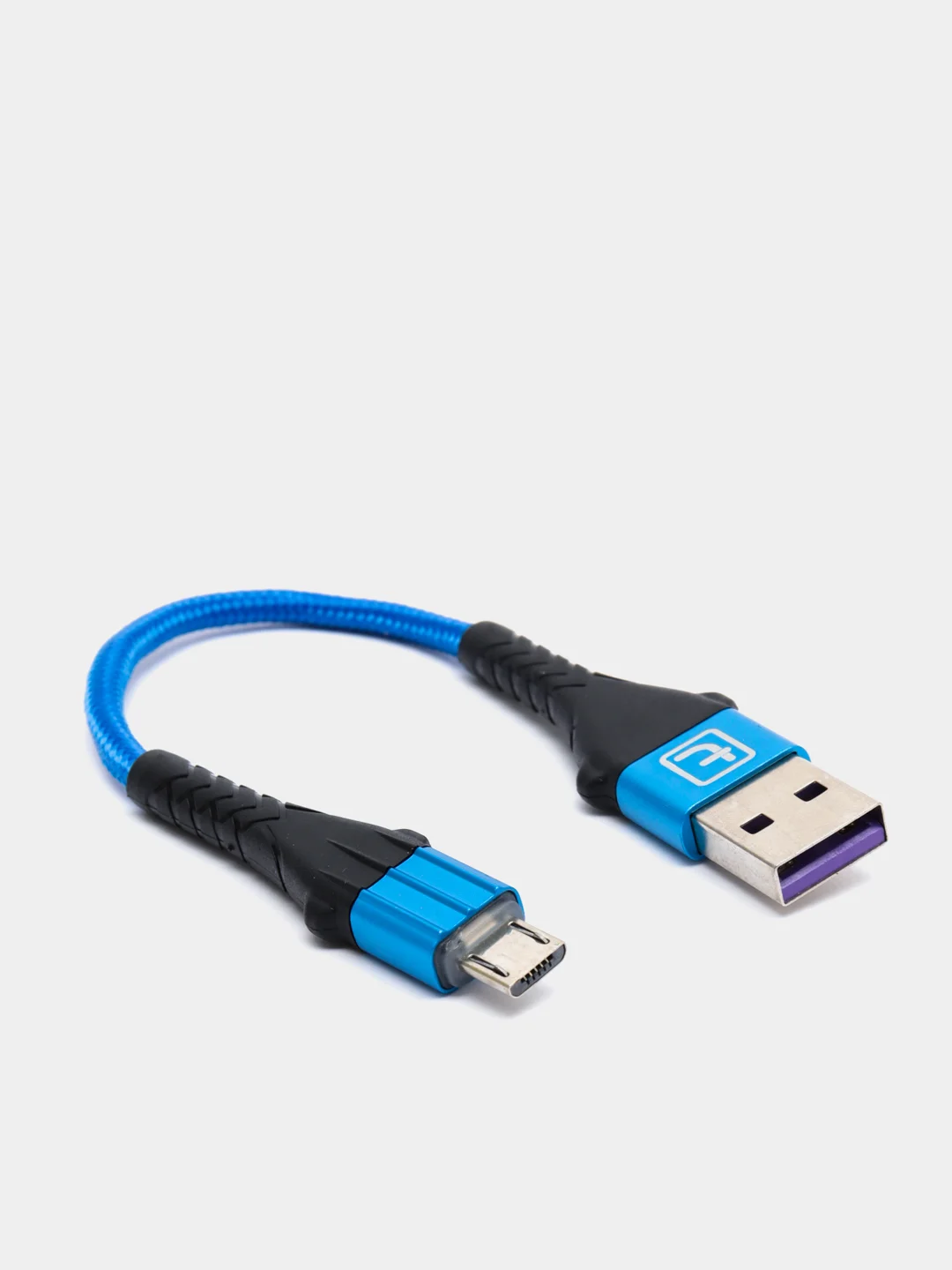 Синий usb кабель Twitch быстрый заряд Qualcomm 3.0 micro, type c, Apple lightning.